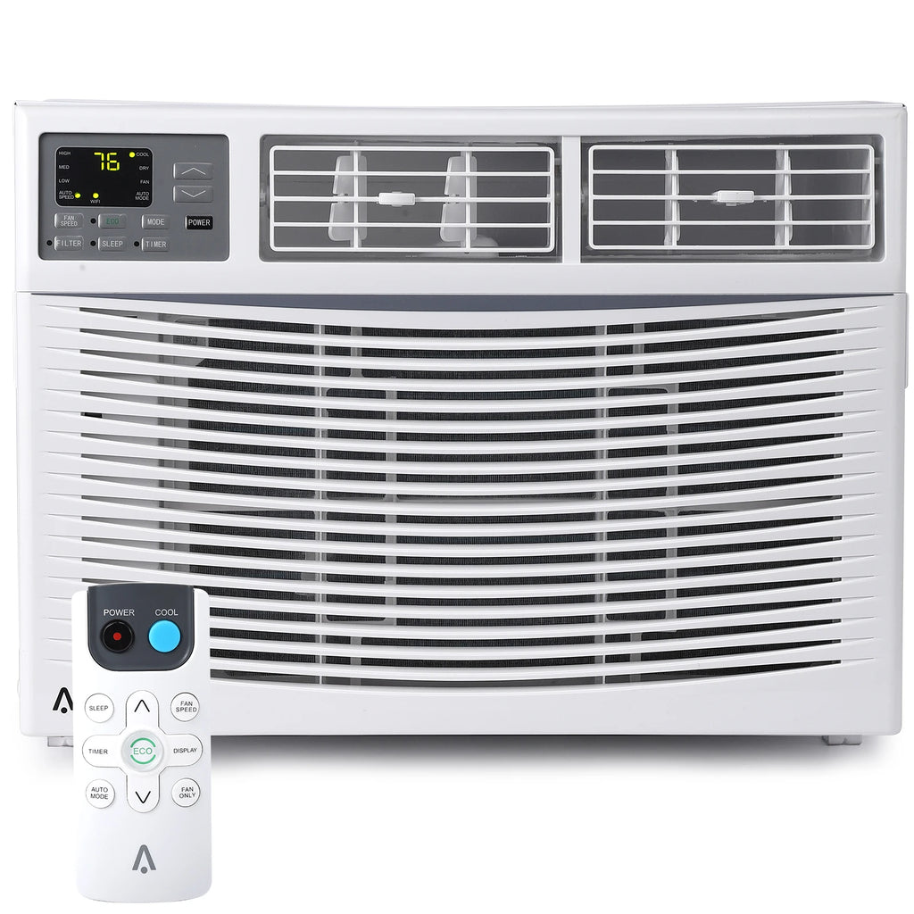 10,000 BTU Window Air Conditioner, Air Conditioners Window-Mounted Room Fast Cooling for 450 Sq.Ft. Indoor Window AC Unit for Summer, Auto-Restart, 3 Cooling & Fan Speeds, Remote/App Control
