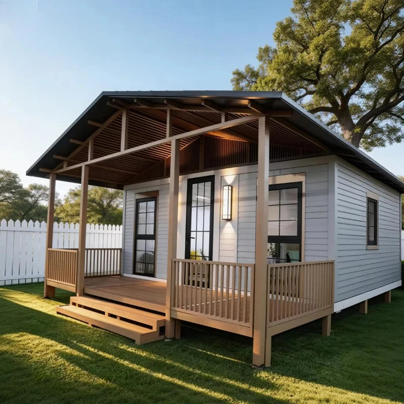 Luxury Mini Container Cottage House Homes - Modern Mobile Prefab Light Steel Tiny House Flat Pack Villa