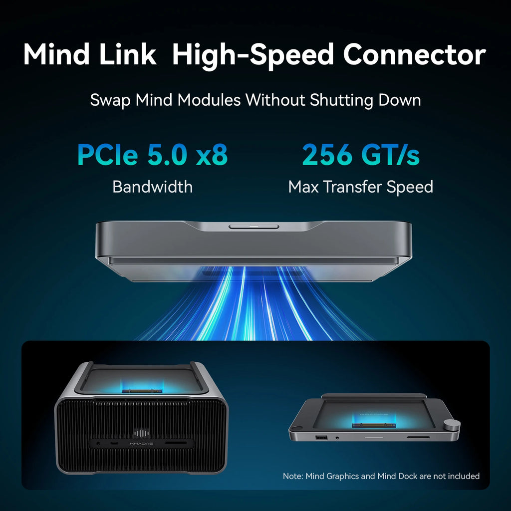 Khadas Mind 2s Mini PC Portable Desktop AI PC with Intel Core Ultra 7 255H Processor, 64GB+2TB,  Thunderbolt 4, Windows 11 Home
