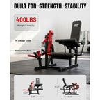 Leg Extension and Curl Machine, Adjustable Leg Curl Machine for Home Gym, Lying Leg Curl Machine with 1:1 Resistance System