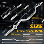 70LB 2-in-1 Barbell Set with Curl Bar & Weight Plates - Convertible Dumbbells for Full-Body Gym Workouts, Weightlifting System for &, No Additional Equipment Needed ()