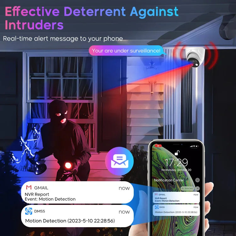 16CH 4K POE NVR CCTV Security Camera System 8MP Full Color Night Vision Outdoor Video Surveillance Kit 2 Way Audio Alarm