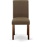 7-Piece Dining Set with 6 Linen Fabric Chairs, 36x60 Inch Rectangular Table