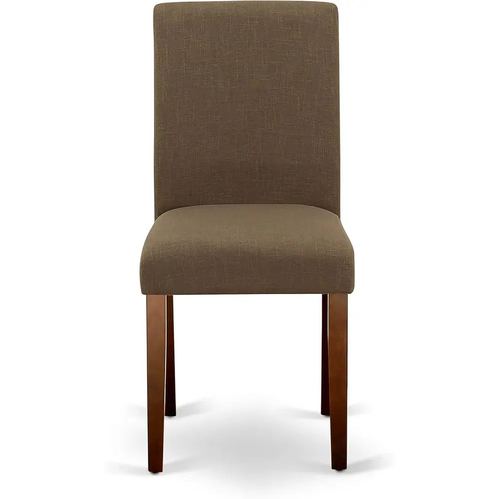 7-Piece Dining Set with 6 Linen Fabric Chairs, 36x60 Inch Rectangular Table