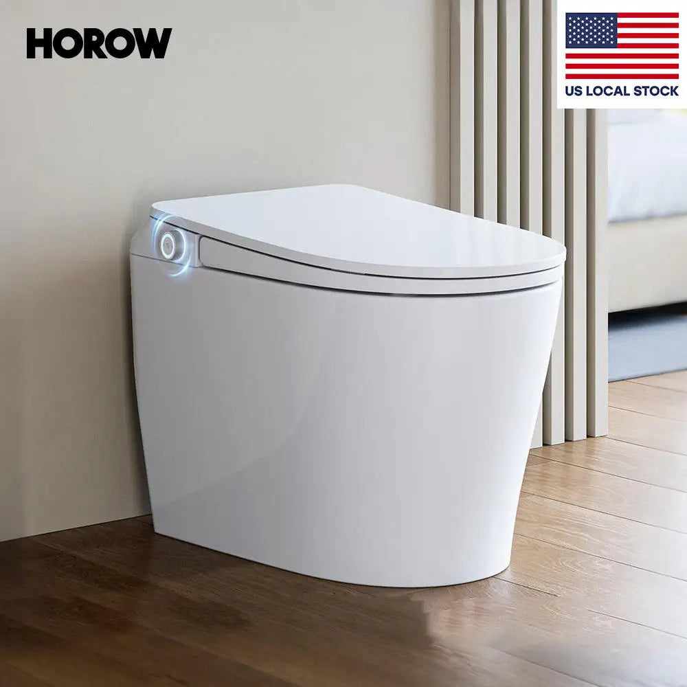 HOROW T32 Retail Listed, Inquire for Wholesale: US Local Stock Modern Smart Toilet with All-Cover Lid & Power Outage Flush