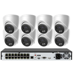 Hikvision 16ch POE Acusense NVR 4K IP Security Camera System Surveillance DS-7616NI-Q2-16P with DS-2CD1383G2-LIUF Indoor Outdoor