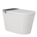Tankless Smart Toilet with Bidet Built In, Auto Open & Close, Wider Bidet with Heated Seat, Warm Water and Dry, Foot Sensor, LED Display, Remote Control, White