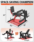 Adjustable Leg Extension and Curl Machine for Home Gym, Iron Material, Blue Color, Plate - Loaded Lower Body Workout