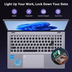 15.6" FHD IPS Business Laptop, Intel i5-12450H (8-Core) Portable Student Laptop, 16GB RAM 1TB PCIe SSD, Backlit KB, Fingerprint, WiFi6, USB-C/HDMI Notebook Computer for School, Home Office, Grey