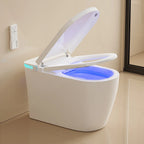 Smart Bidet Toilet with Heated Seat, Warm Air Dryer, Auto-Lift Soft-Close Lid, Touchless Flush, Tankless Heating System, Elongated Bowl Design – Modern Comfort Bathroom Upgrade