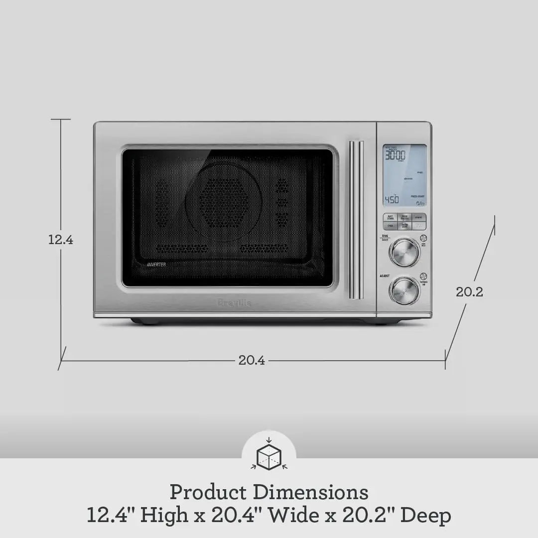 Breville BMO870BSS Combi Wave 3-in-1 Microwave, Air Fryer and Convection Oven, Brushed Stainless Steel