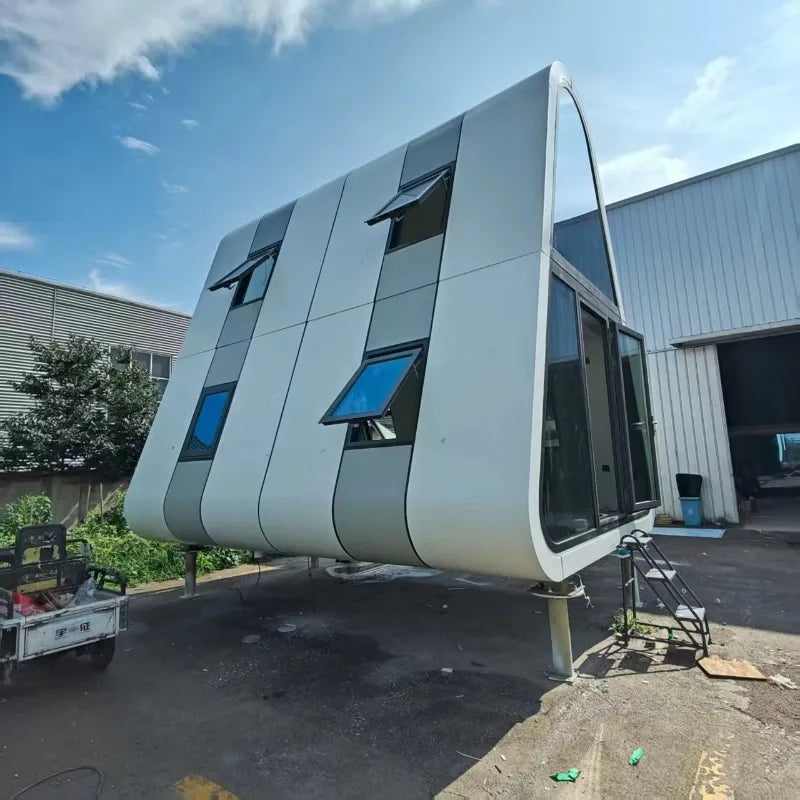 Prefabricated Triangle A Frame House Modern Tiny Cabin Portable Wooden Villa Outdoor Living Space