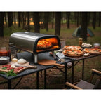 12" Electric Pizza Oven Countertop, Stainless Steel Pizza Maker Machine with Pizza Stone and Spatula, Heats up to 850°F, Multipurpose Indoor & Outdoor Pizza Cooker for Restaurant Home Camping