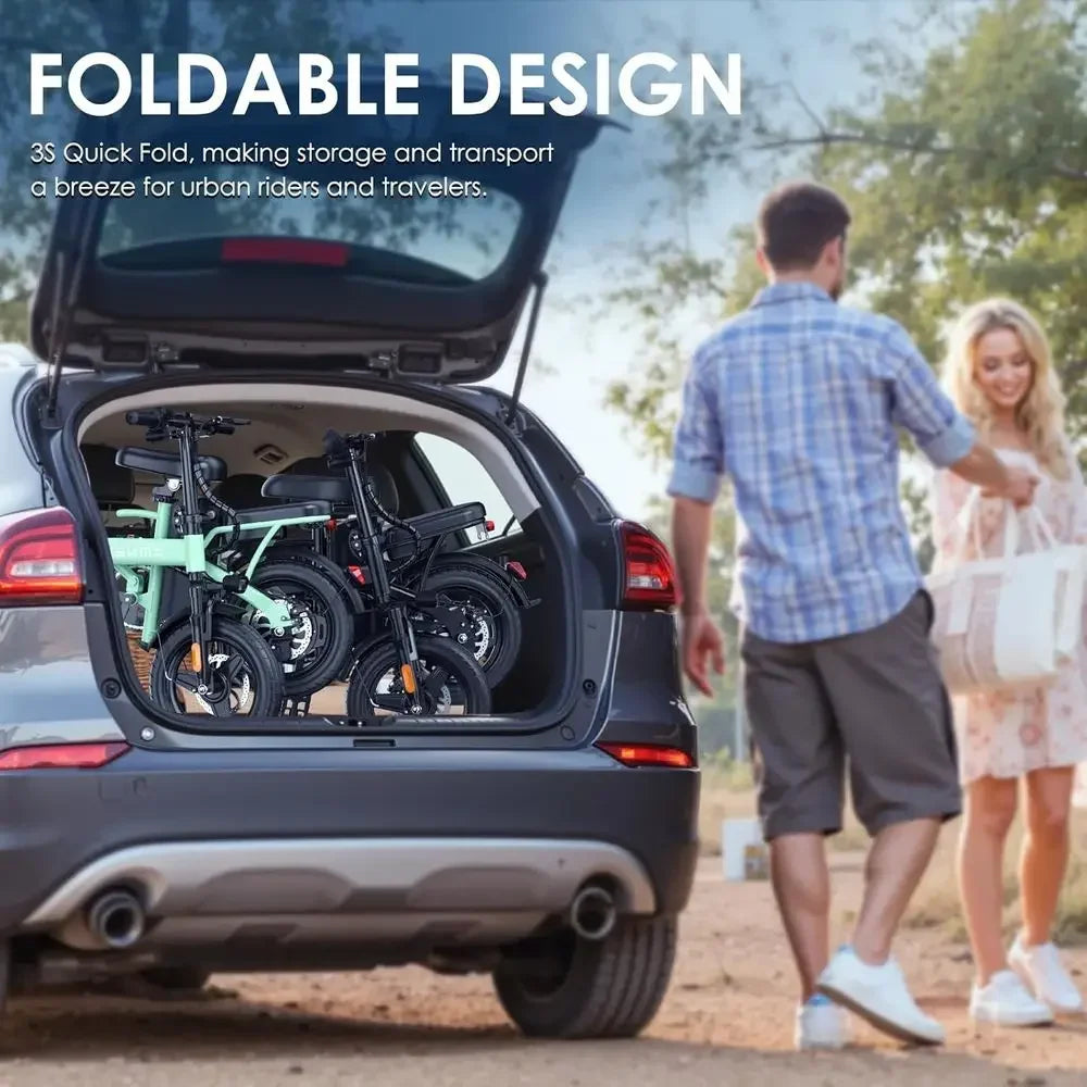 High-Power 750W/1000W Peak Electric Bike for Adults and Teens, 48V 10AH Battery, 30-60 Miles Range, Ideal for Commuting