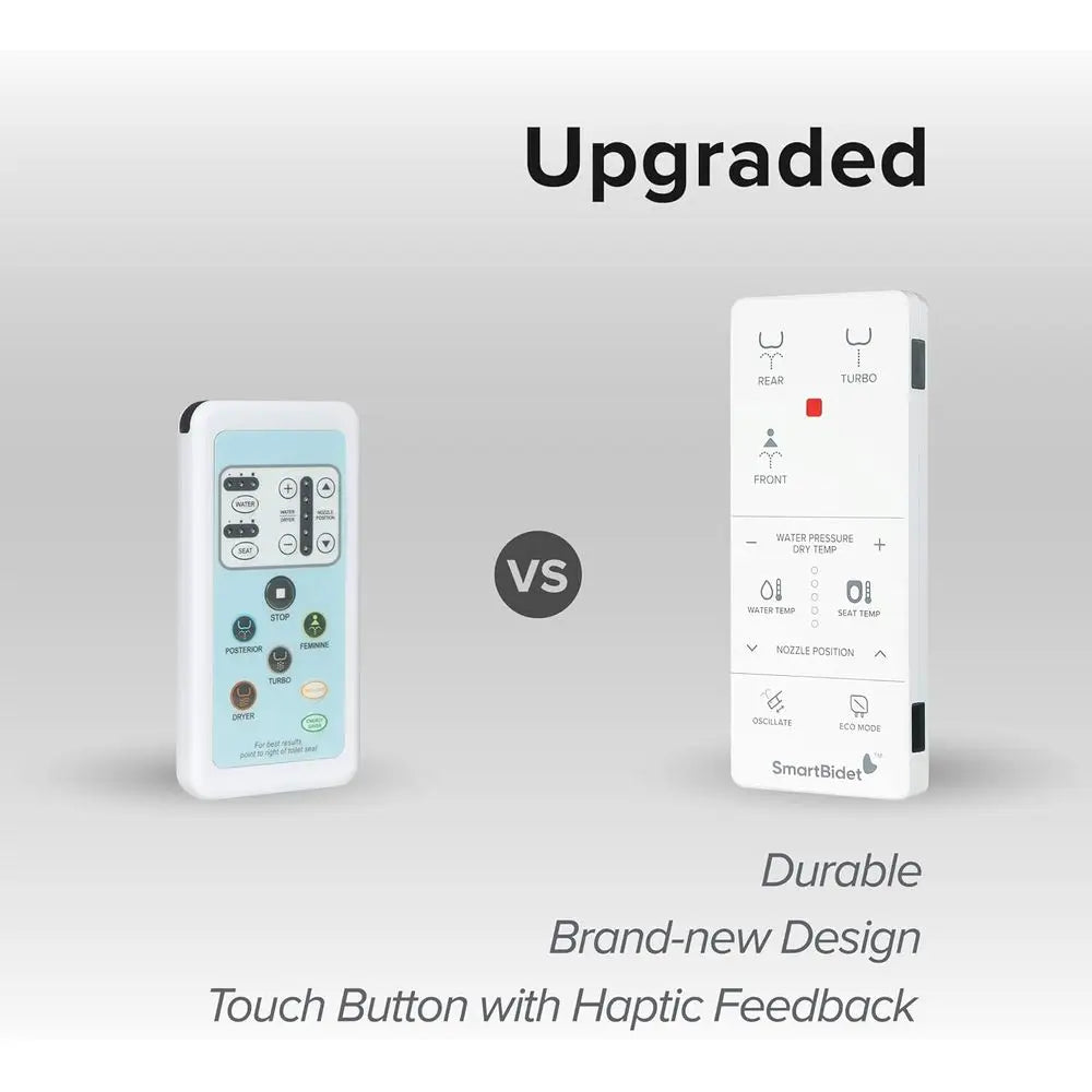 ® SB-100R Electric Smart Bidet™ Seat for Elongated Toilets with Remote Control, Stainless Steel Nozzle with Removable Nozzle Cap