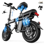 Foldable Electric Bike for Adults and Teens, 750W Peak Motor Ebike, 48V 15AH Removable Battery, Folding E-Bike, 14 Inch Mini Electric Bicycle for Daily Commuting