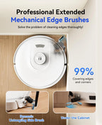 Robot Vacuum and Mop 20,000Pa Suction, 120-Day Self-Emptying, LiDAR Navigation, App Control for Pet Hair, Hard Floors, Carpet