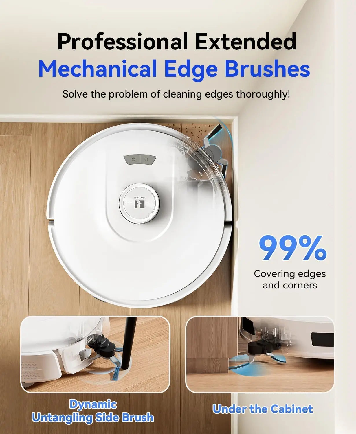 Robot Vacuum and Mop 20,000Pa Suction, 120-Day Self-Emptying, LiDAR Navigation, App Control for Pet Hair, Hard Floors, Carpet