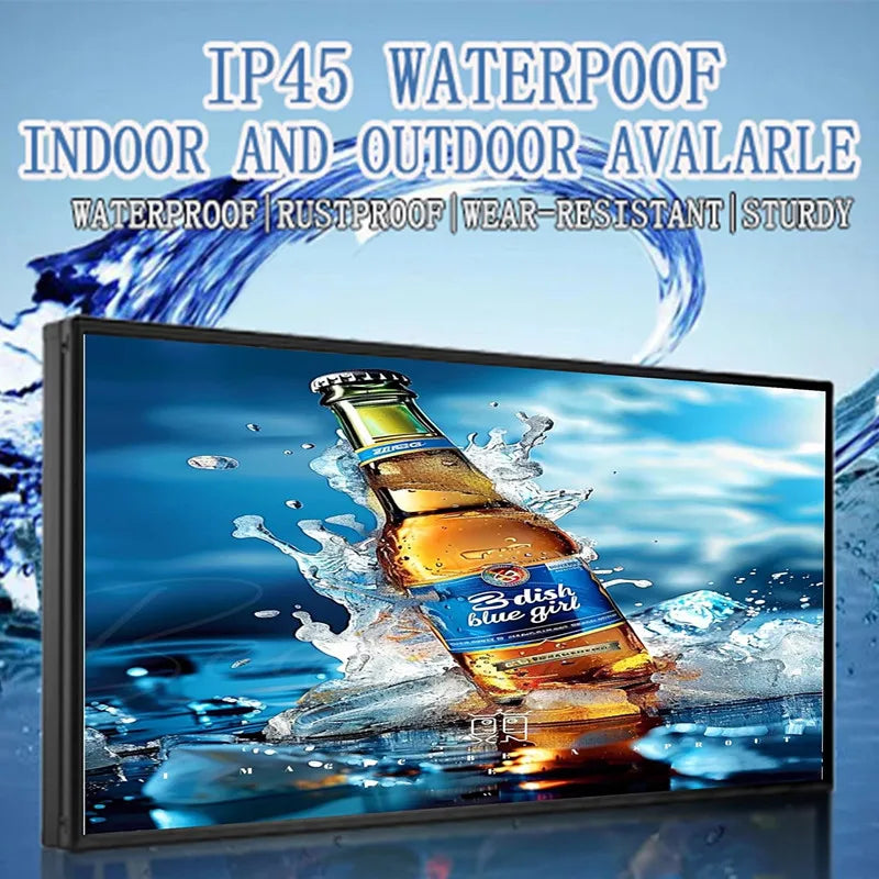66x34 Inch P5 Outdoor LED Display, Waterproof WiFi USB Programmable Full Color Video Board for Shop