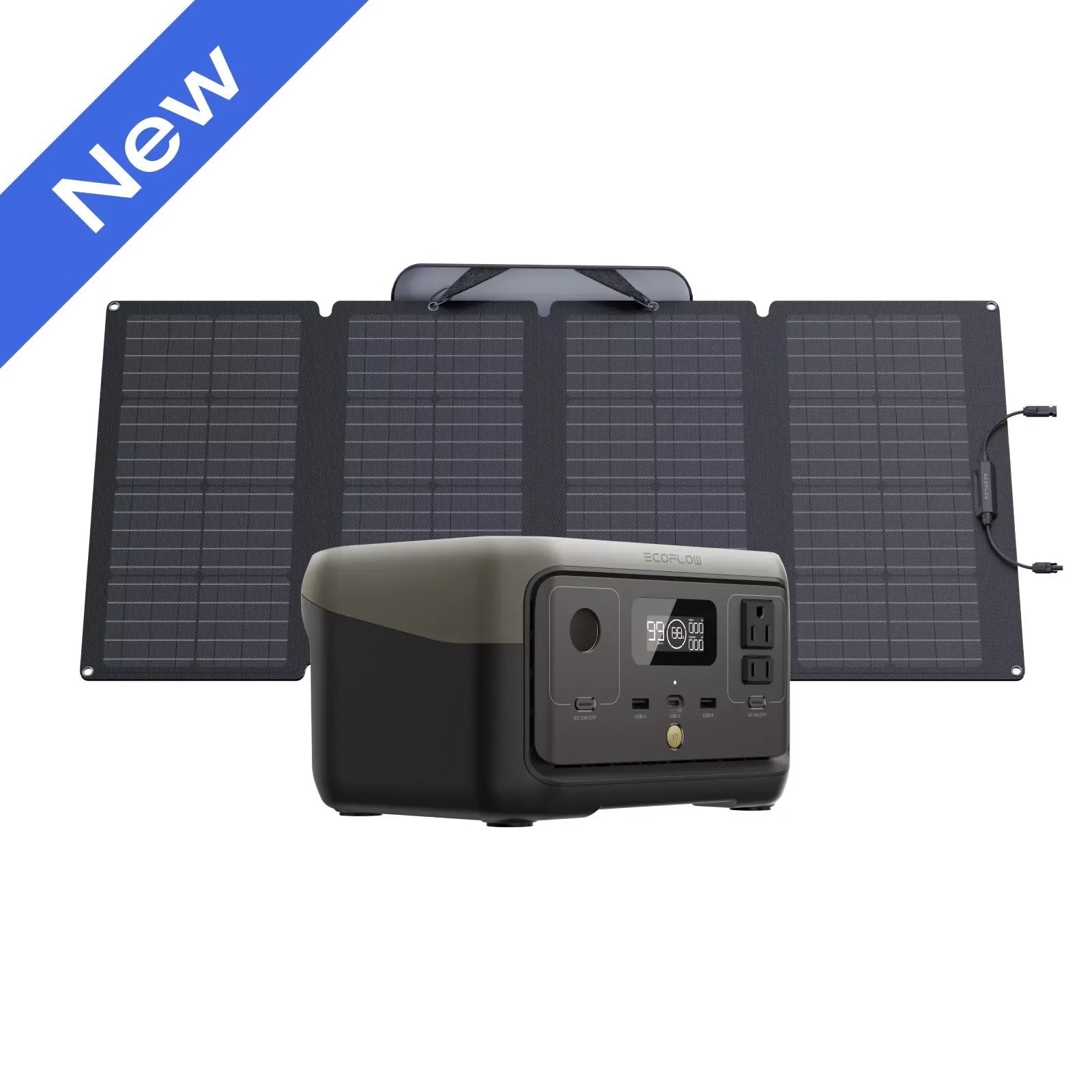 ECOFLOW Solar Generator RIVER 2 Pro 716Wh LiFePO4 Battery, 4x800W AC Outlets (1600W Surge), Solar Generator