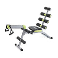 Workout Bench Ab/Rowing Machine for Home Gym: Steel Frame, Black, Adjustable Angles Dual-Function Core Training
