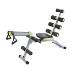 Workout Bench Ab/Rowing Machine for Home Gym: Steel Frame, Black, Adjustable Angles Dual-Function Core Training