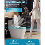 Bidet Toilet Seat, Elongated Electric Smart Heated Toilet Seat with Warm Water & Dryer, Self-Clean Nozzle, Night Light, Soft-Clo