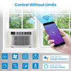 10,000 BTU Window Air Conditioner, Air Conditioners Window-Mounted Room Fast Cooling for 450 Sq.Ft. Indoor Window AC Unit for Summer, Auto-Restart, 3 Cooling & Fan Speeds, Remote/App Control