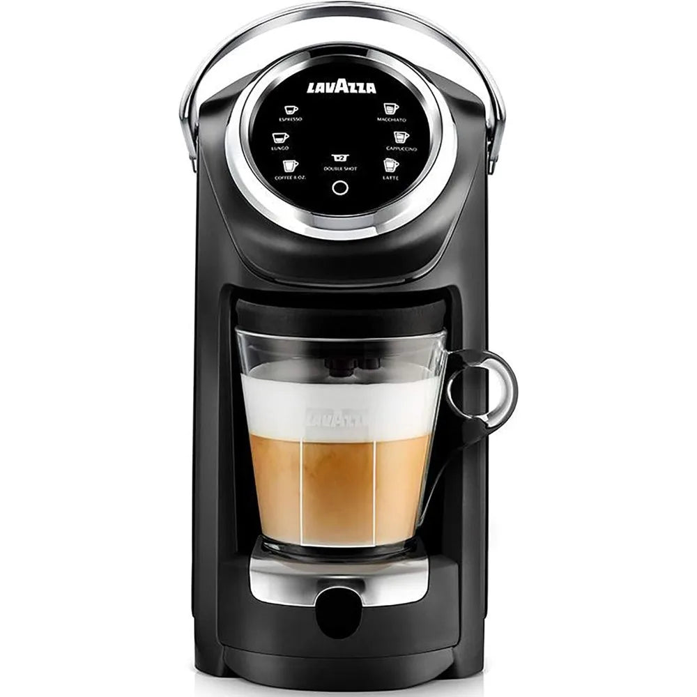Single Serve Espresso & Coffee Machine with Built-in Milk Frother, Adjustable Heights, Double Shot Function