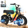 ActBest Blaze Electric BiNke, 16" Fat Tires Electric Mountain Bike, 1200W Peak Motor 48V 10.4Ah, 25 MPH 55Mi Range Off-Road Ebike with Full Suspension, with Free Bike Lock