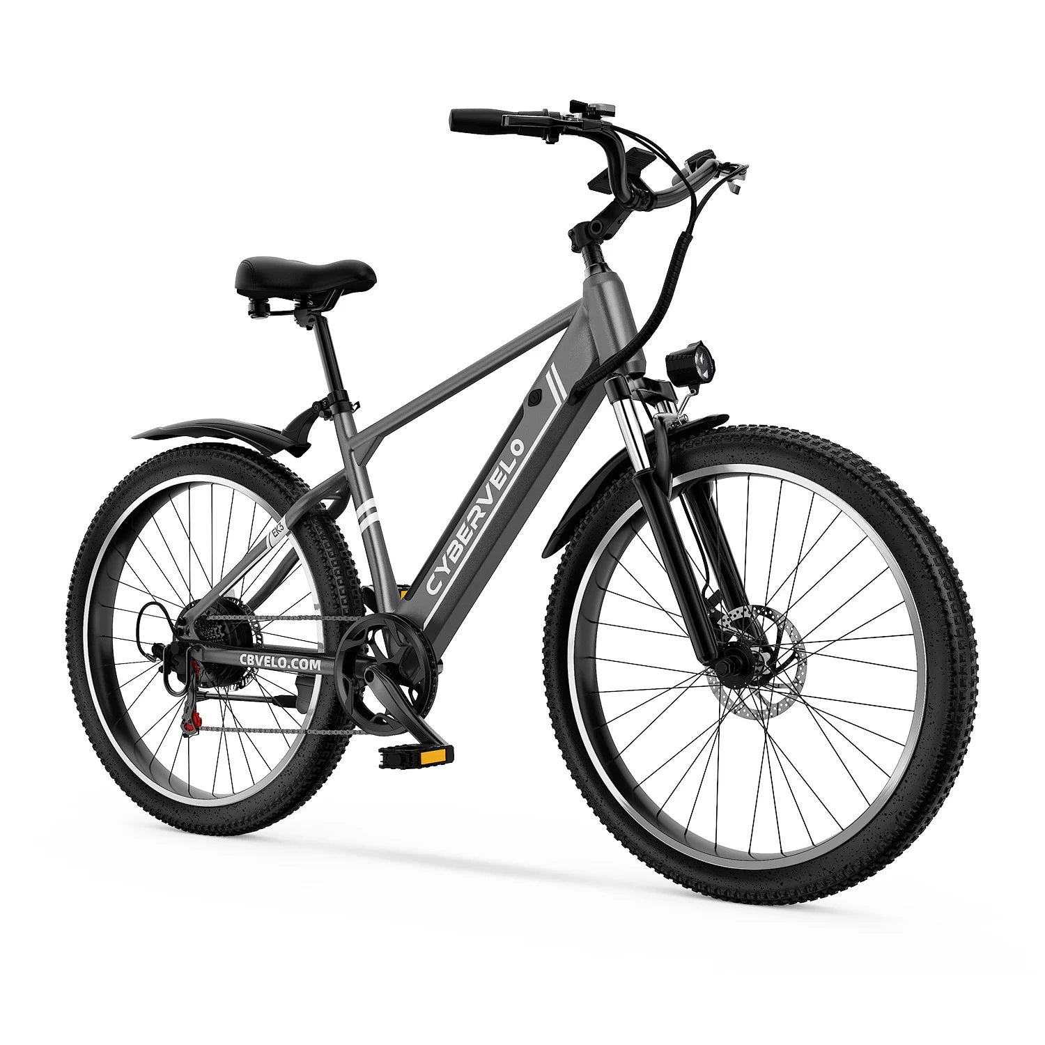 Cybervelo EK3 1000W Peak 48V Waterproof Battery 26" 7-Speed Electric Bike Adult Ebike for Commute Beach Snow Men Women