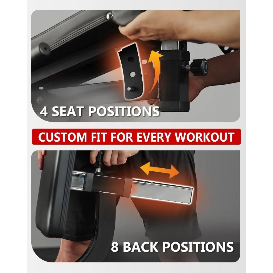 Leg Extension and Curl Machine, Lower Body Special Leg Machine, Adjustable Leg Exercise Bench with Plate Loaded