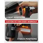 Leg Extension and Curl Machine, Lower Body Special Leg Machine, Adjustable Leg Exercise Bench with Plate Loaded