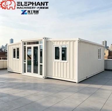 20ft Luxury Prefabricated Container House Portable Steel Office Building Expandable Tiny Home 2 Bedrooms Manufactured Expandable