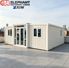 20ft Luxury Prefabricated Container House Portable Steel Office Building Expandable Tiny Home 2 Bedrooms Manufactured Expandable