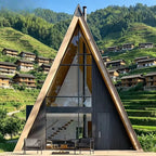 Portable Triangle A Frame Cabin House Modular Tiny Home Wooden Luxury Outdoor Living