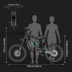 R3 45MPH Electric Dirt Bike 60V25Ah 1200Wh Battery 6000W Electric Bike Max 50Miles 19" Motorcycle Dual Hydraulic Brake