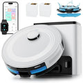 Robot Vacuum and Mop with 75-Day Self-Emptying, 6000Pa Suction, LiDAR Mapping, 140 Min Runtime for Carpet, WiFi/APP/Alexa