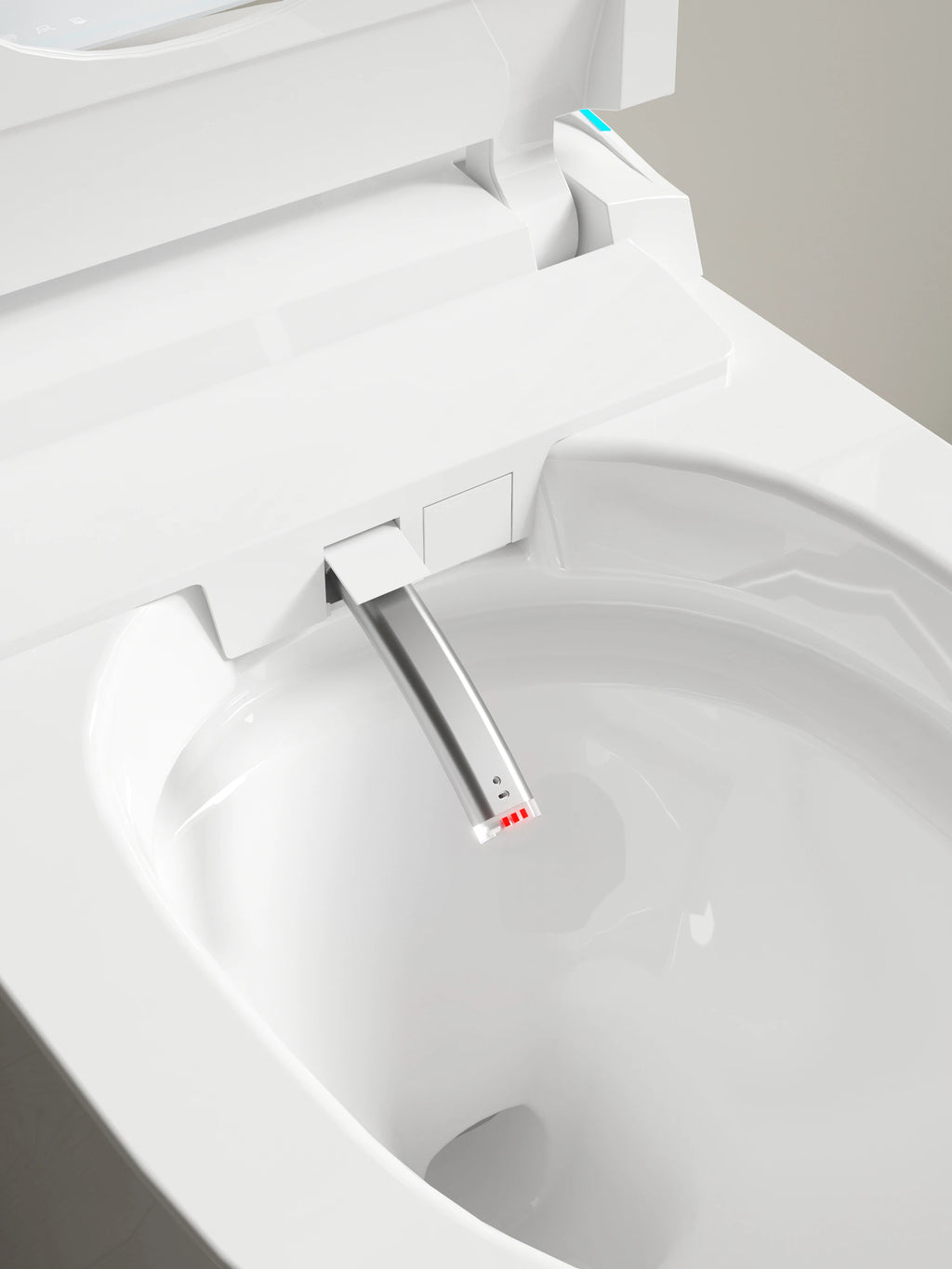 Auto Smart Toilet with Foot Sensor Flushing & Auto Open Lid, Heated Seat, IPX4 Waterproof, Female Wash & Warm Air Drying