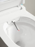 Auto Smart Toilet with Foot Sensor Flushing & Auto Open Lid, Heated Seat, IPX4 Waterproof, Female Wash & Warm Air Drying