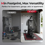 Sportsroyals Home Gym Equipment, 150LBS Weight Stack, Full Body Workout Machine with Pulley System for Strength Training
