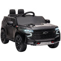 12V Kids Ride on Electric Car with Parent Remote Control Suspension LED Lights Music Player for Kids Black