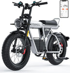 COSWHEEL CT20S E-Mountain bike For Adult 60V 27.5Ah Battery Double Hydraulic Disc Brakes 20"*5.0 Fat Tire Off-Road E-bike