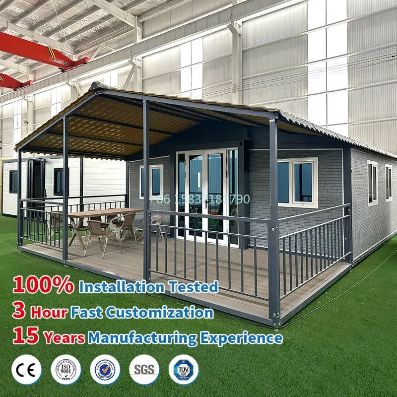 Folding Container House Prefab Expandable 36㎡ Container House Modern 2 Bedroom Hotel Office Foldable Portable Mobile Tiny Homes