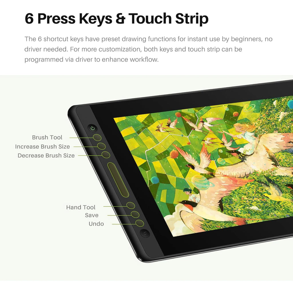 Huion Kamvas Pro 16 V2 Graphics Tablet 15.6 Inch Display PenTech 4.0 Stylus 16K Levels Pressure, 2nd Gen Anti-glare Etched Glass