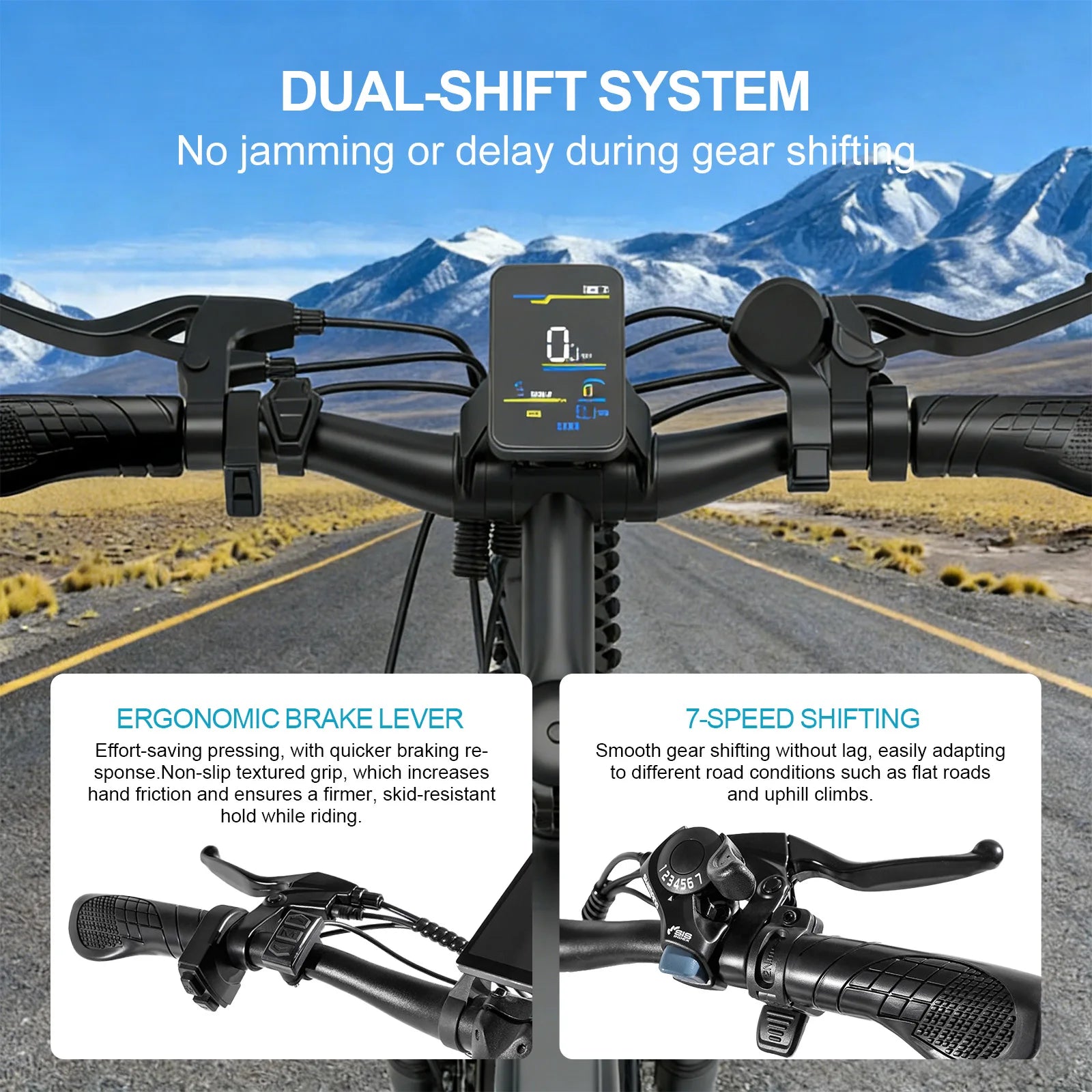 Toofly G73 Electric Bike Adults Electric Bicycle Peak 740W 48V 13AH e bike 26" Fat Tire Mountain Bike 25mph Electric Dirt Bike