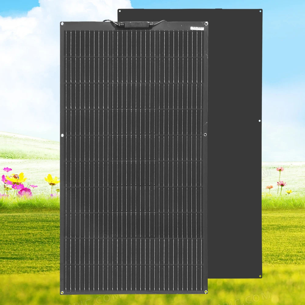 WUZECK Flexible Rechargeable Solar Panel Battery 100W 1pcs ~10 pcs High Efficiency Cell (100W, 200W, 300W, 400W, 500W, 1000W)