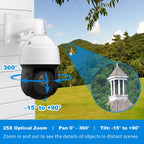 8MP AI PTZ Starlight IP Camera 360 Auto Tracking Face detection SMD4.0 Quick Pick Outdoor 2 Way Talk 4K@25/30fps Speed Dome