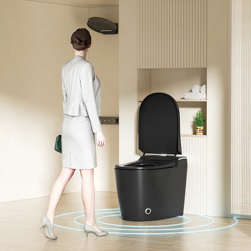 Advanced Function Smart Round Bowl Toilet With Seat Heating Remote Control Smart Toilet