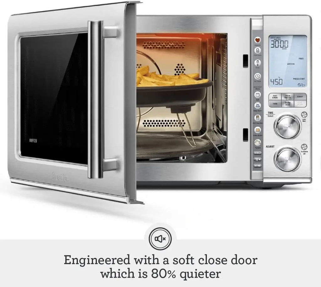 Breville BMO870BSS Combi Wave 3-in-1 Microwave, Air Fryer and Convection Oven, Brushed Stainless Steel